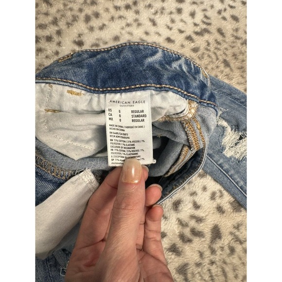 American Eagle Womens Next Level Stretch Distressed Denim Jeggings Size 0 - Picture 3 of 5